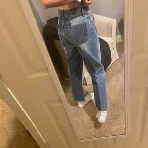 bdg split color/ color block jeans